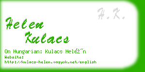 helen kulacs business card